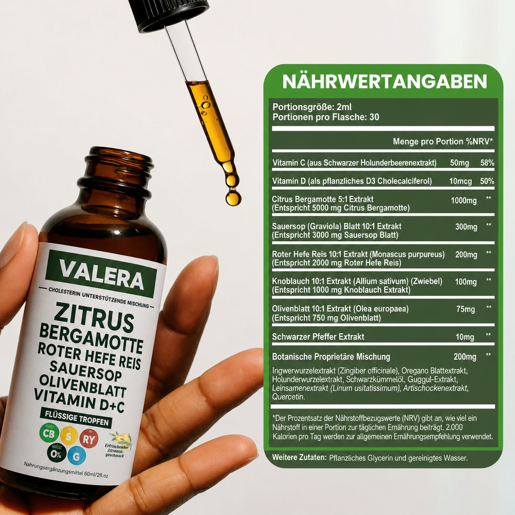 Valera® Natürliche Cholesterin-Reinigung mit rotem Hefereis